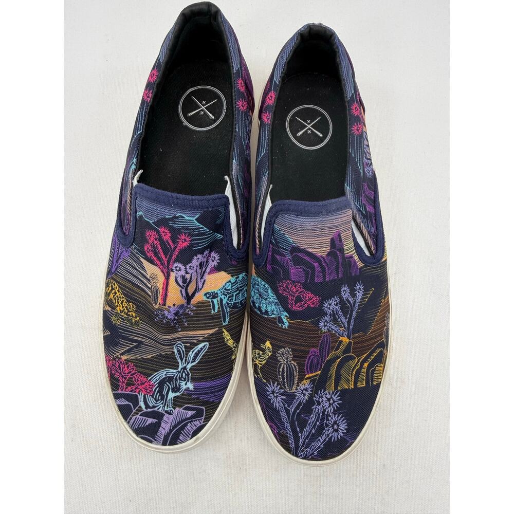 Inkkas Mohave Desert Print Slip On Sneakers Loafers Size 9 Artsy Southwest